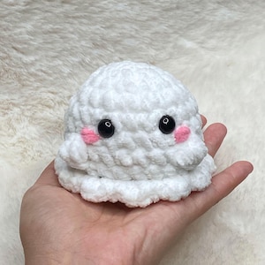No Sew Ghost Häkelanleitung, Halloween Amigurumi Anleitung, einfach Anfänger freundlich Plüsch DIY, süßes gruseliges Spielzeug, gruseliges Plüschtier