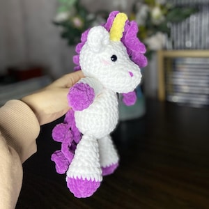 Unicorn Crochet Pattern Amigurumi PDF Download Baby Stuffed Animal Easy Tutorial Beginner Friendly Plushies