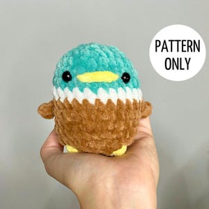 Duck Crochet Pattern Amigurumi PDF Download Baby Stuffed Animal Plush No sew Animal Easy Tutorial Beginner Friendly Keychain