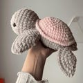 Crochet Turtle Pattern Amigurumi PDF Download Stuffed Baby Animal Plushie Easy Beginner Friendly