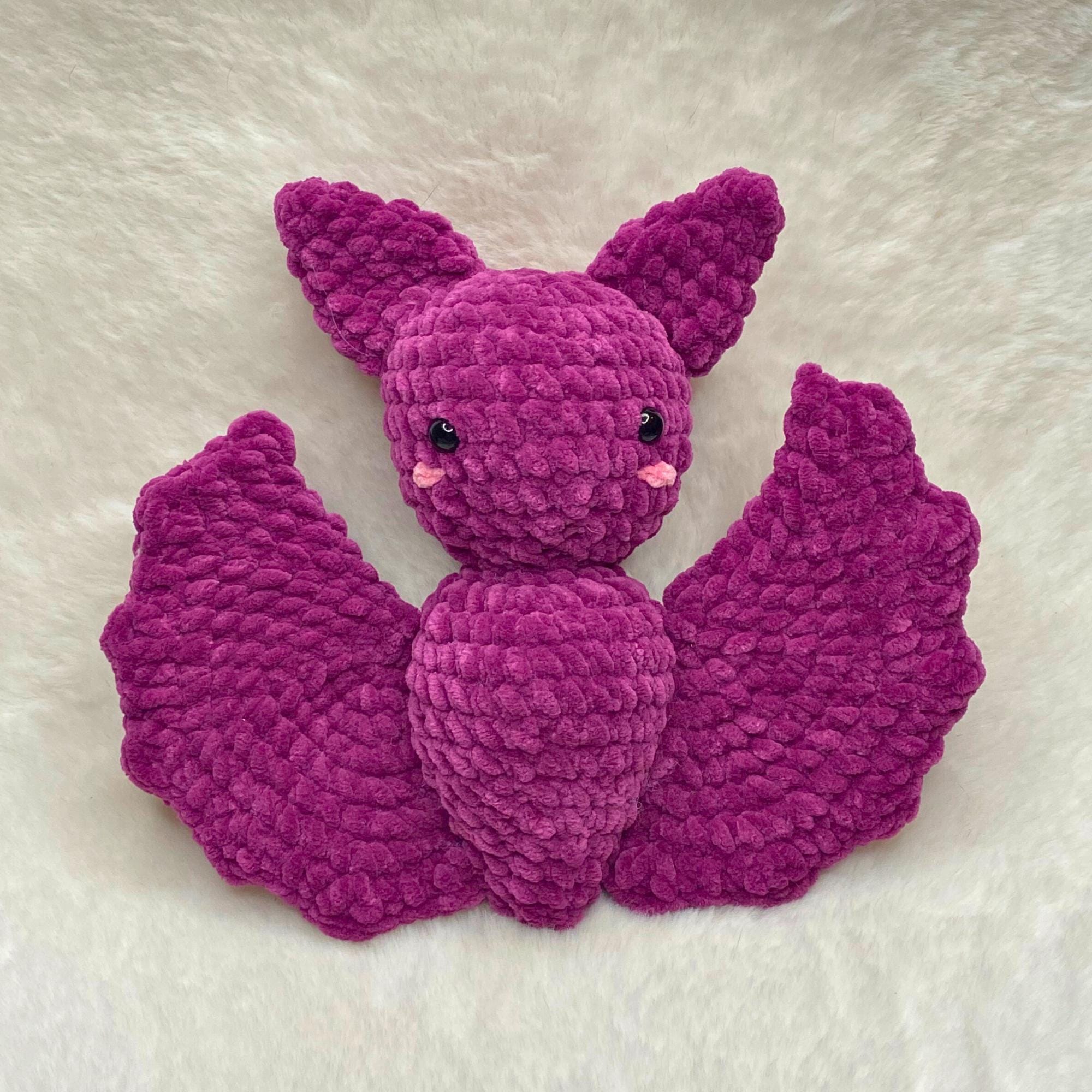 30 Bat Crochet Patterns for Halloween Decor, Gifts, and Spooky-Cute Amigurumi 11 Chunky Bat Amigurumi Plushie Pattern