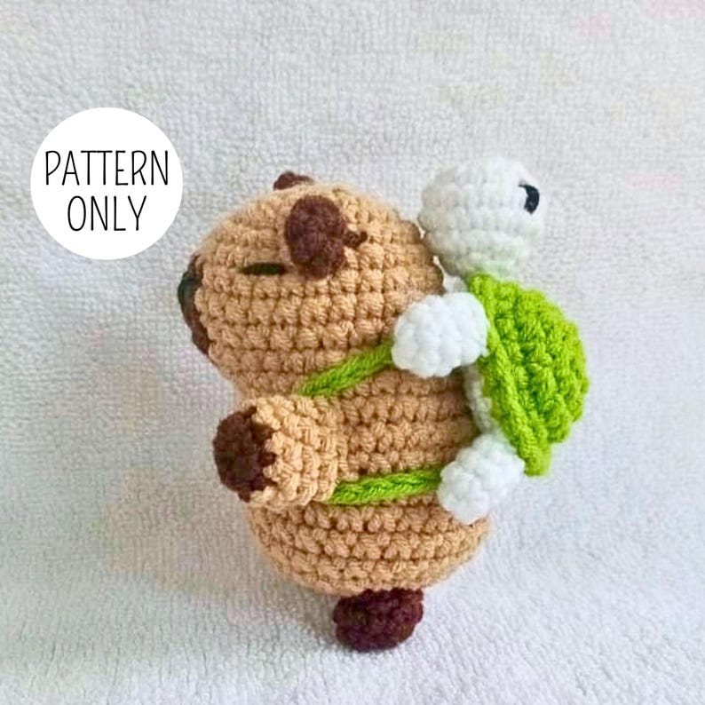 Capybara and Turtle Crochet Pattern: Beginner-friendly Amigurumi (PDF ...