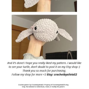 A turtle crochet plushie made with soft yarn, made with colours pink and grey. This is a medium sized turtle. This listing is a crochet pattern PDF tutorial.