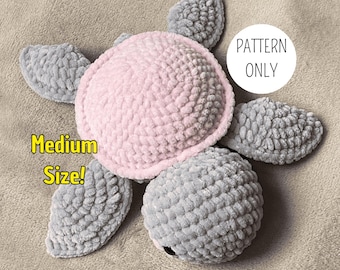 Turtle Crochet Pattern: Amigurumi Plush Toy (PDF Download, Beginner Friendly)
