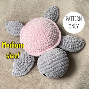 Turtle Crochet Pattern PDF Download Amigurumi Plushie Pattern Big Turtle Pattern Crochet Pattern PDF Baby Shower Gift Pattern Sea Turtle