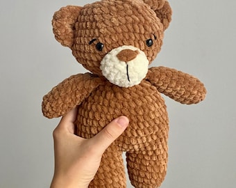 Bären-Häkelanleitung: Amigurumi Plüschtier mit Biene, einfache Anleitung für Anfänger (PDF Download)