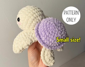 Gehaakt schildpadpatroon PDF Download Klein schildpad haakpatroon Amigurumi schildpadpatroon gehaakte babyschildpad Baby zeeschildpad knuffel