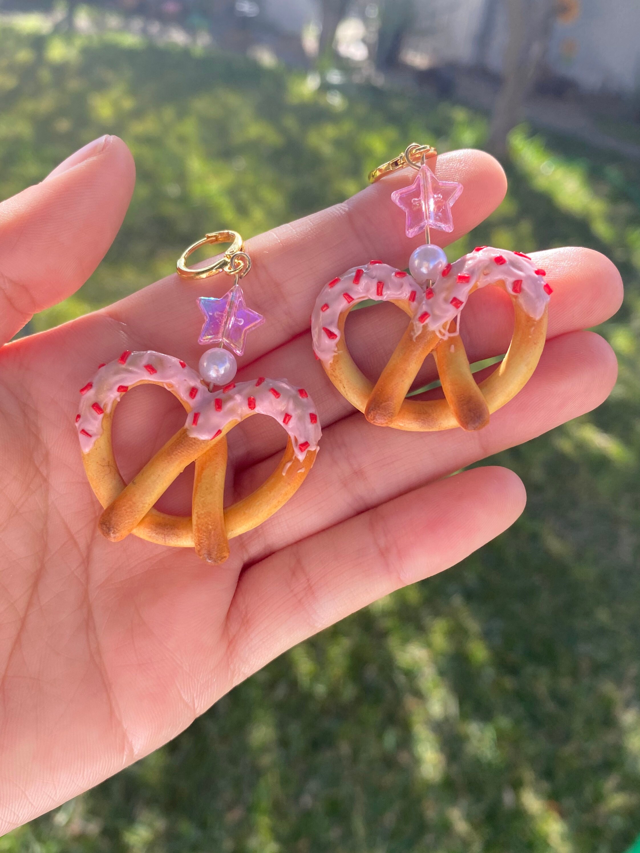 Pretzel Heart Earring - Etsy