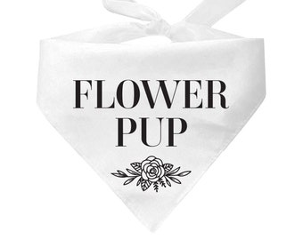 Flower Pup Wedding Party Ring Bearer Triangle Dog Bandana