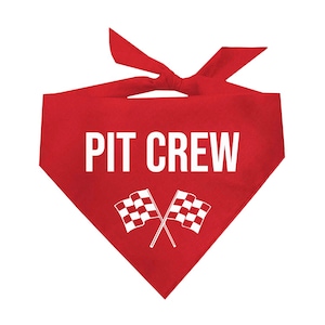 Pit Crew Race Car Theme Birthday Party Triangle Dog Bandana (Assorted Colors & Sizes Available)