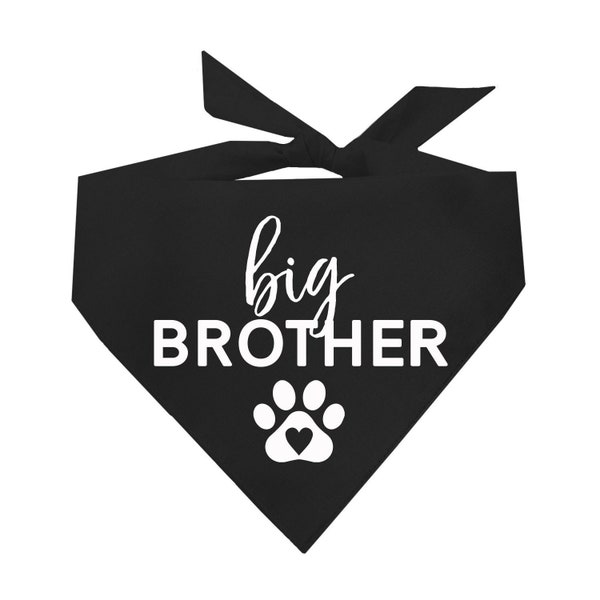 Big Brother Heart Paw Matching Family Triangle Dog Bandana