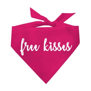 Free Kisses Triangle Dog Bandana