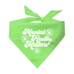 Mental Health Matters Awareness Triangle Dog Bandana