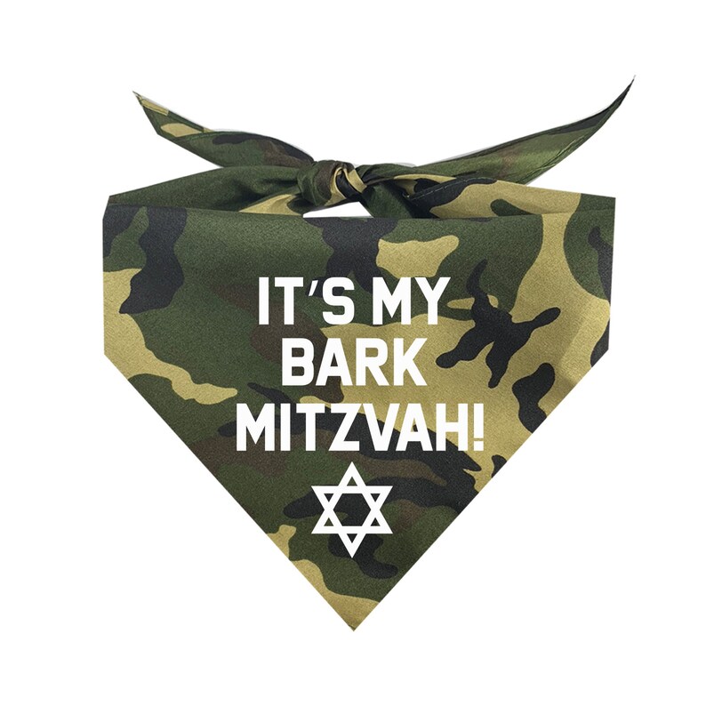 It's My Bark Mitzvah Triangle Dog Bandana image 3