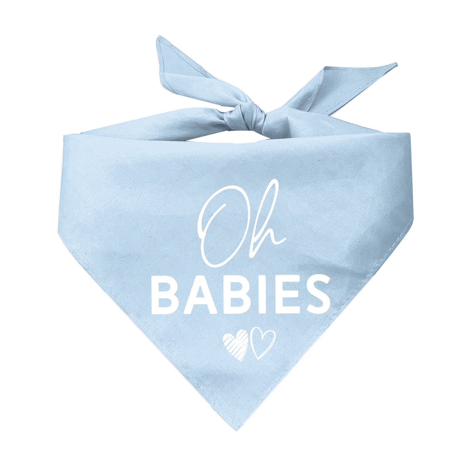 Oh Babies Gender Reveal Baby Announcement Triangle Dog Bandana