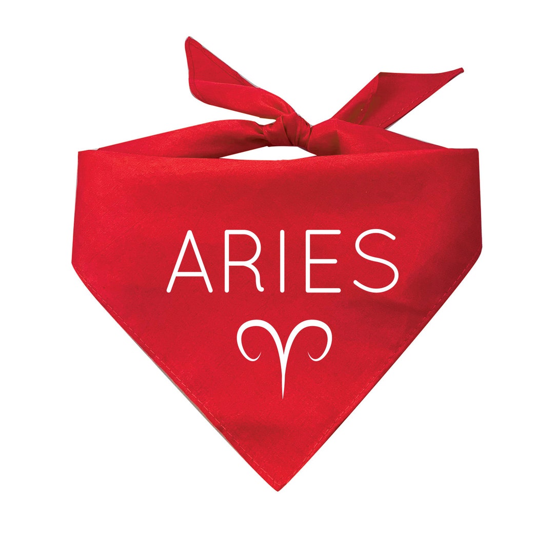 Aries Zodiac Fire Sign Triangle Dog Bandana (assorted Colors Available ...
