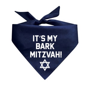 It's My Bark Mitzvah Triangle Dog Bandana image 1