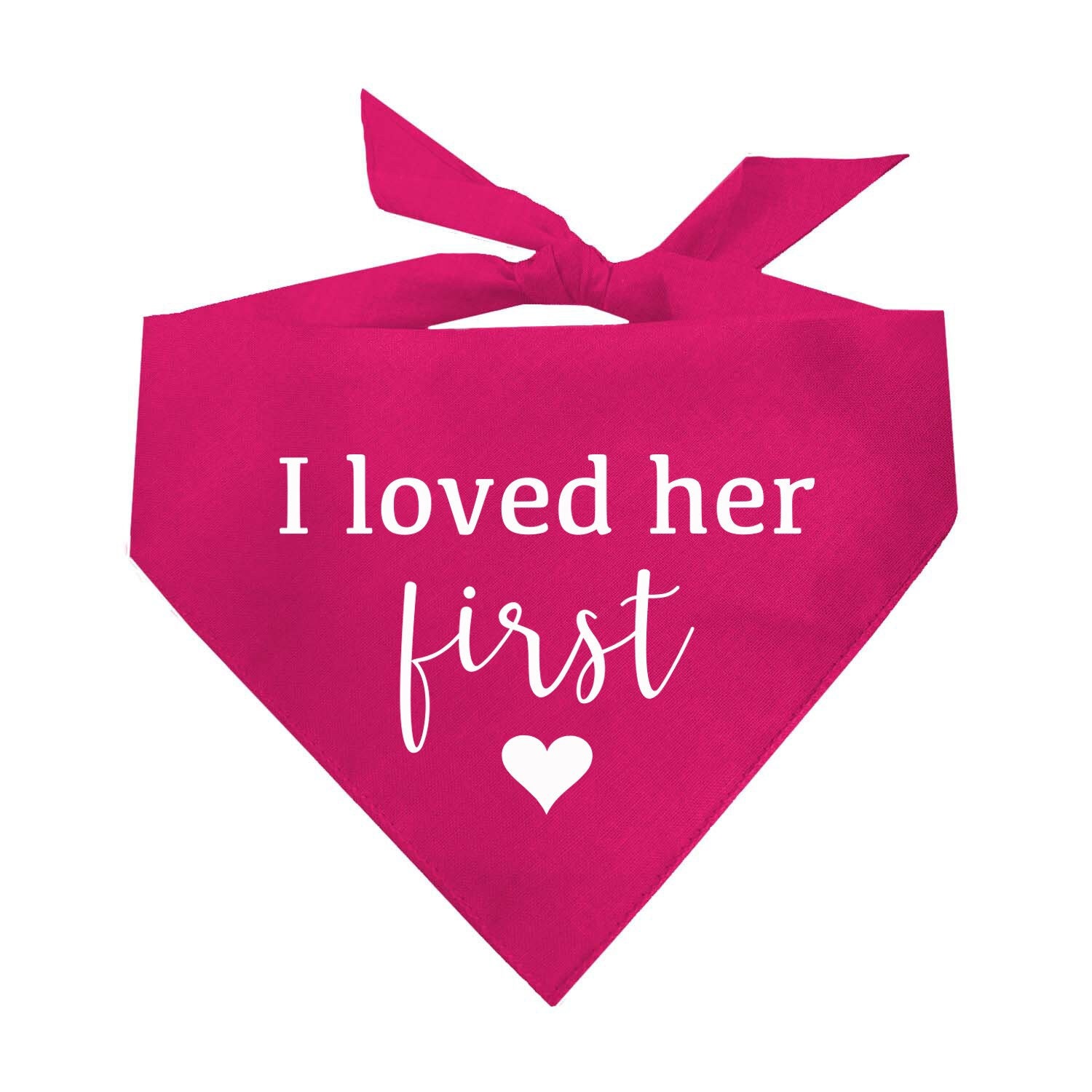 I Loved Her First Mom Getting Married Triangle Dog Bandana