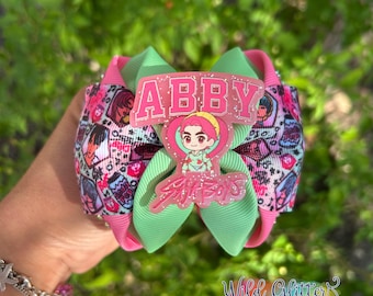 KPop Bow: Soda Pop Boy Hair Bow, Colorful Anime Inspired Bow, Cute Character Hair Accessory, Handmade Girls Hair Clip, Kawaii Style Gift