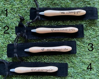 Personalised engraved wooden pen | Name Pen | Teacher gifts | Gifts for him | Gifts for her | Office Stationery