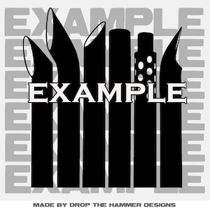 デジタルセミエキゾーストスタックシルエットのダウンロード マルチエキゾーストチップベクター PNG DXF バンドル