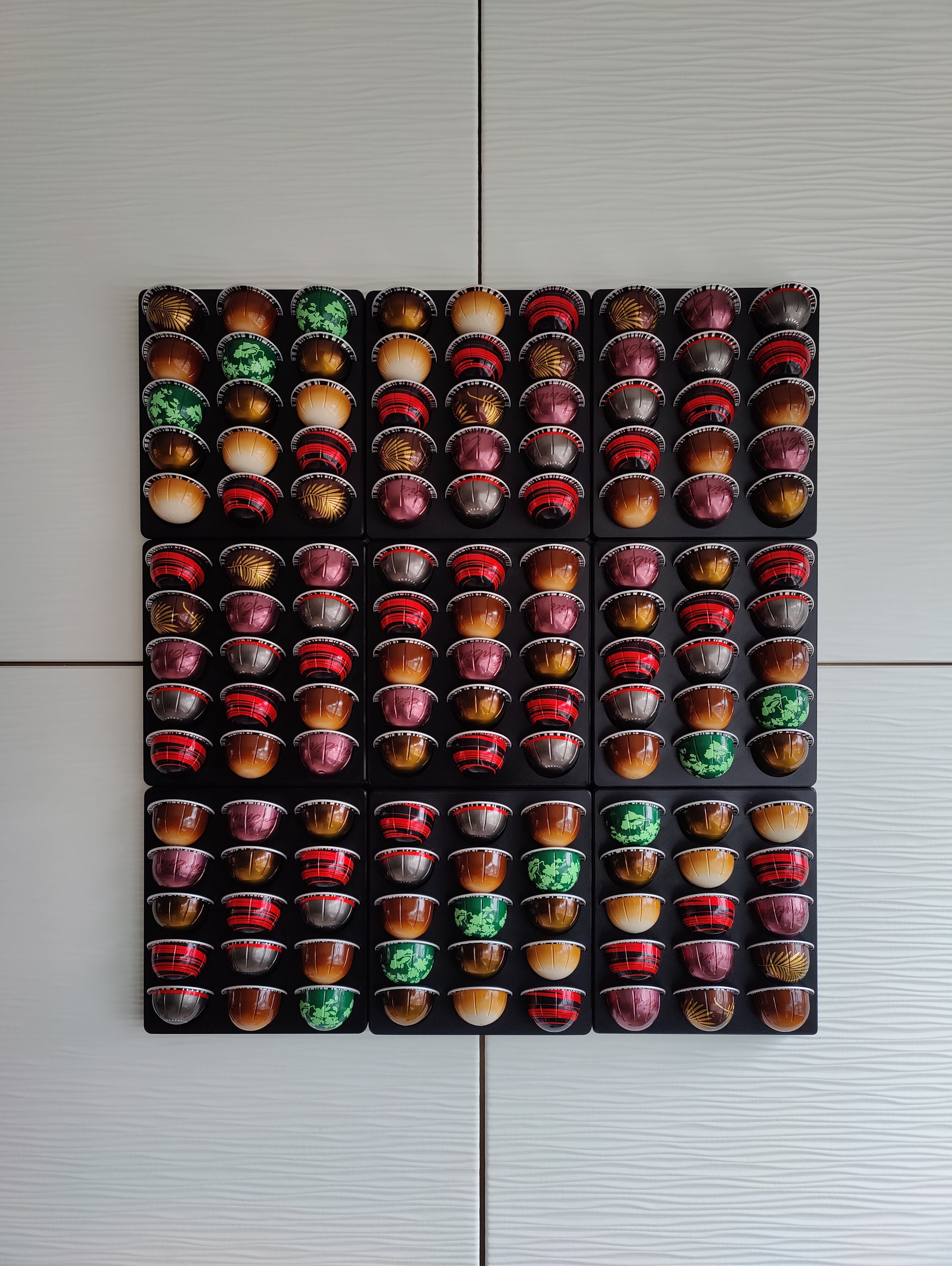Support Capsules Vertuo Mural Support Mural Pour Capsules Nespresso Vertuo - Capacité 17, Noir Support Capsule Nespresso Vertuo