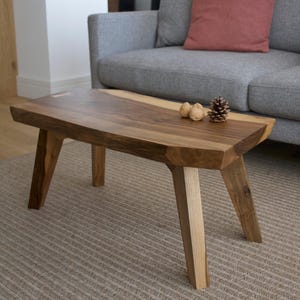 NAKASHIMA I / Walnut Coffee Table / Live Edge Table / Handmade Furniture / Solid Wood Table