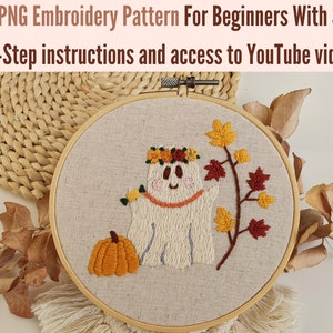 PDF Stickmuster - Baby Geist - Schritt für Schritt Anleitung für Anfänger mit YouTube Tutorial