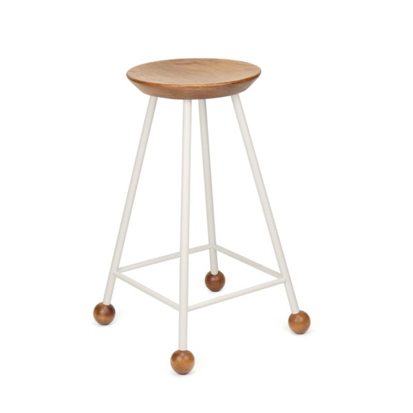 Stool, Backless, Metal, Wooden, Modern, Chair, Industrial, Island, Black, Kitchen, Counter, White, Round, Set of Stools