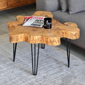 Peyla Coffee Table with Solid Wood & Copper — Stockton Heritage