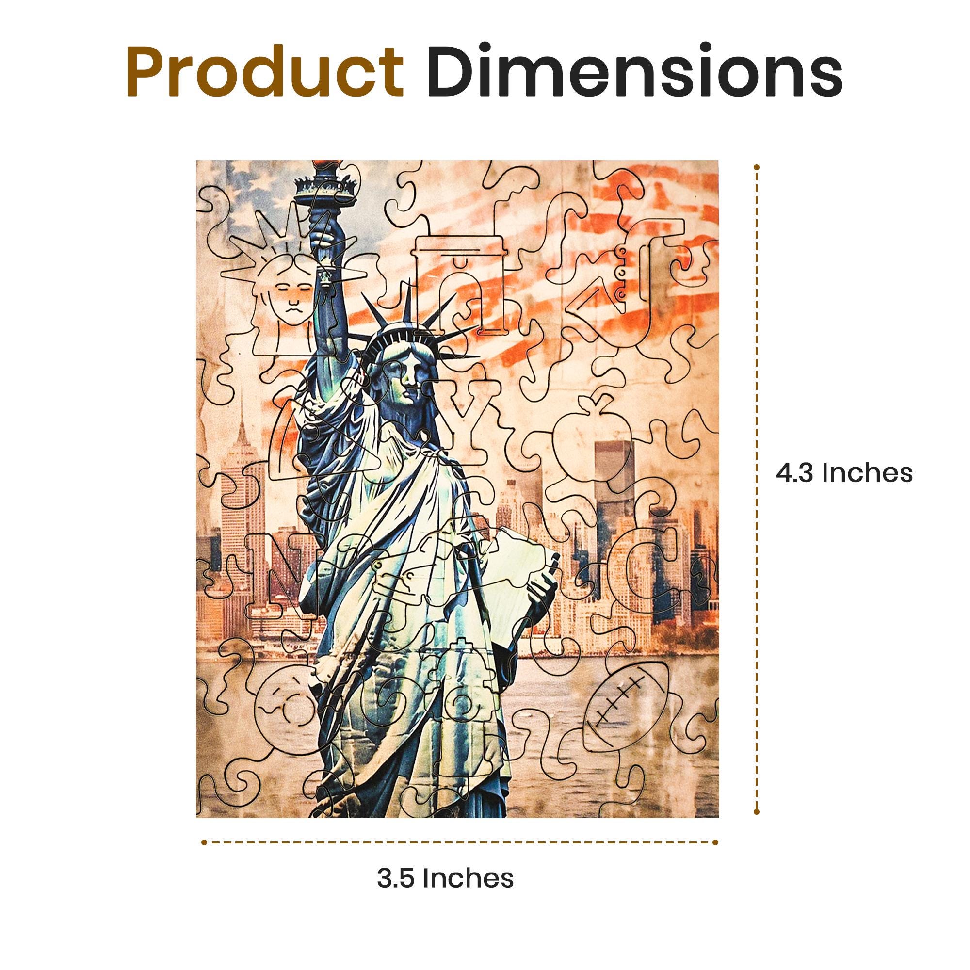 Statue of Liberty Wooden Jigsaw Puzzle – New York City Collection - Etsy