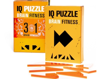 Brain Teaser Puzzle Set, IQ Brain Fitness Games for Adults and Kids