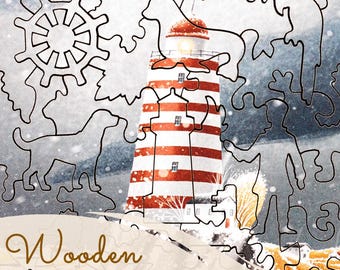 Lighthouse Art Jigsaw Puzzle - Pocket Size, 40 Pieces