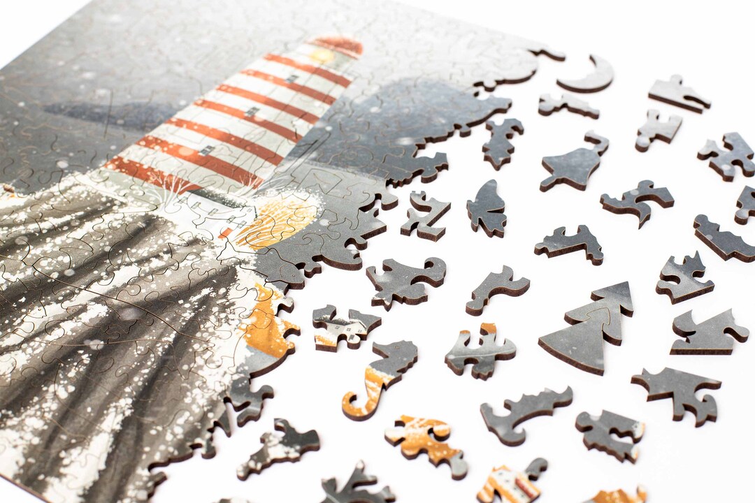 Unique Art Wooden Puzzle 250 Pieces Lighthouse High Quality Puzzle for