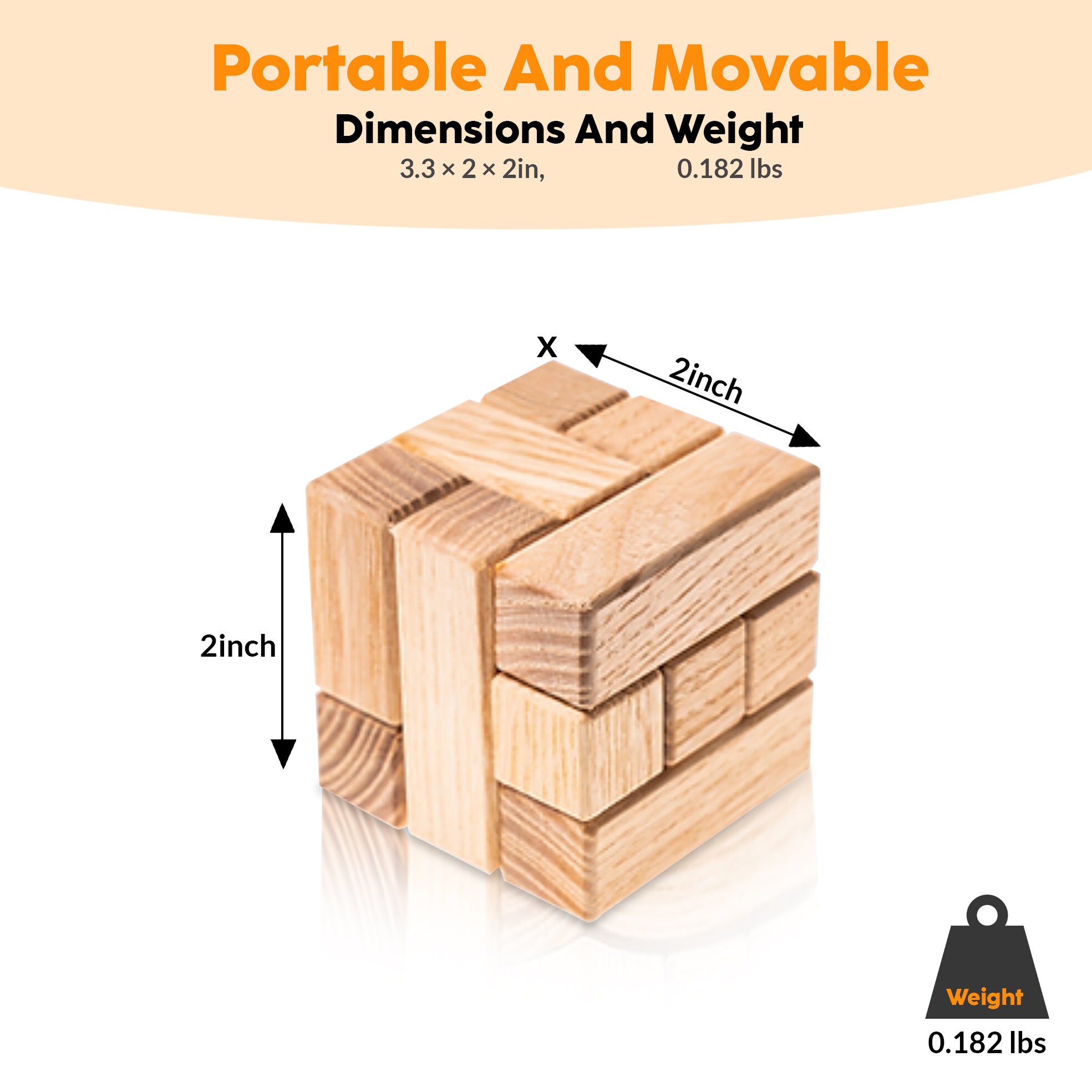 Wooden Soma Cube 3D Puzzle Brain Teaser, STEM, Hard Puzzle. Great Gift ...