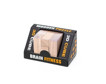 Wooden Soma Cube Puzzle - 3D Brain Teaser, STEM Toy