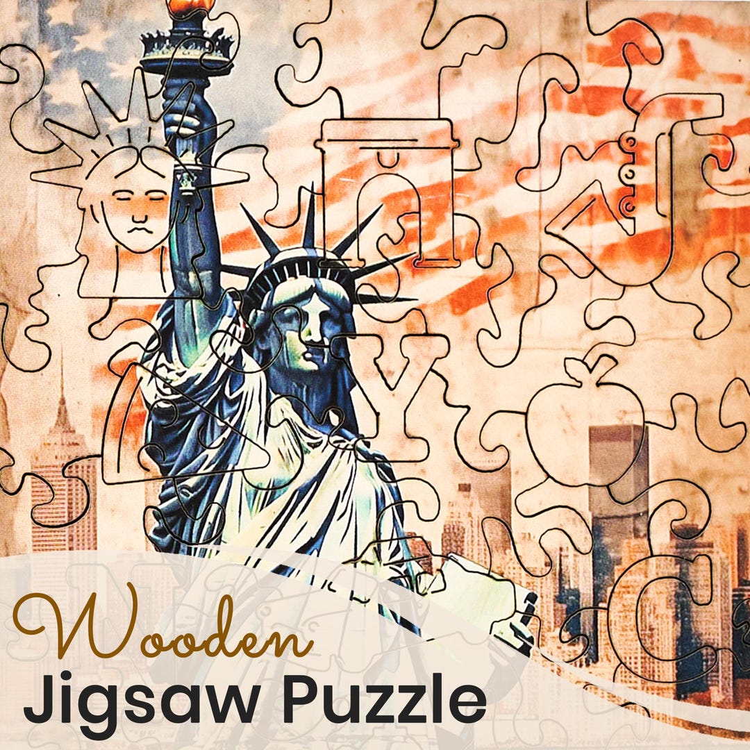 Statue of Liberty Wooden Jigsaw Puzzle – New York City Collection - Etsy