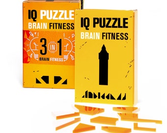 IQ Puzzle Set of 3, Brain Teaser Games for Adults and Kids