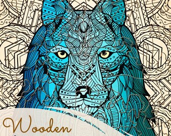 Wolf Wooden Jigsaw Puzzle - Pocket Size, 40 pcs