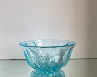 Vintage Light Blue Anchor Hocking Fairfield Candy Dish