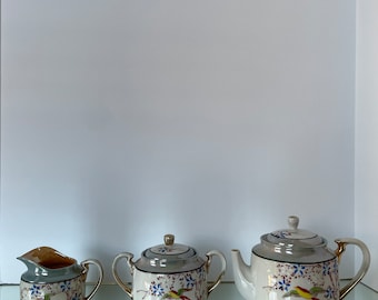 Vintage pintado a mano hecho en Japón Juego de té Conjunto de China