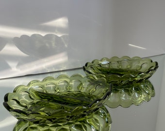 Vintage Anchor Hocking Fairfield Plato verde