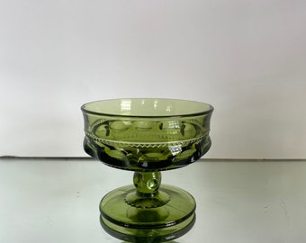 Vintage MCM Indiana Glass King's Crown Sherbert Dish Cocktail Glass Pedestal Dish - RETRO BARWARE