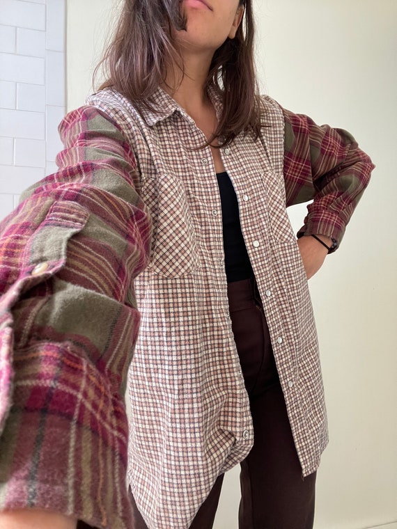Upcycled vintage flannel
