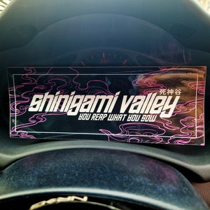 21x8 Centimetres Shinigami Valley Slap Sticker (You Reap What You Sow) Pink