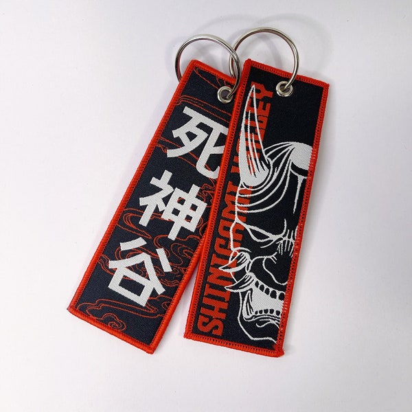 Shinigami Valley Car Jet Tag Keychain (Oni Mask Design)