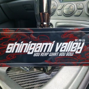 Shinigami Valley Slap Sticker (You Reap What You Sow) Red