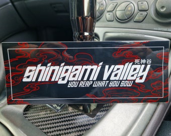 Shinigami Valley Slap Aufkleber (You Reap What You Saow) Rot
