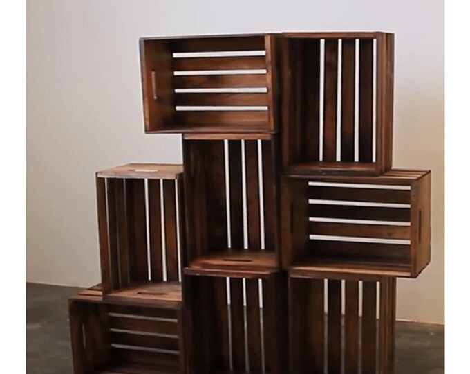 Rustic Wooden Storage Crate Farmhouse Storage Box Rustic Etsy