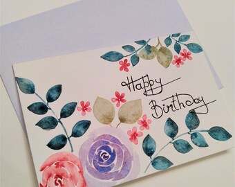 Anniversaire Aquarelle Etsy France